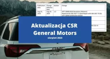 Aktualizacja CSR General Motors